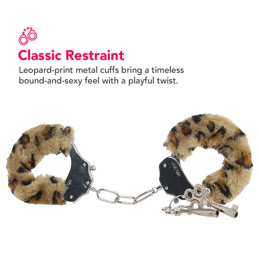 Temptasia Beginner Fuzzy Cuffs in Leopard