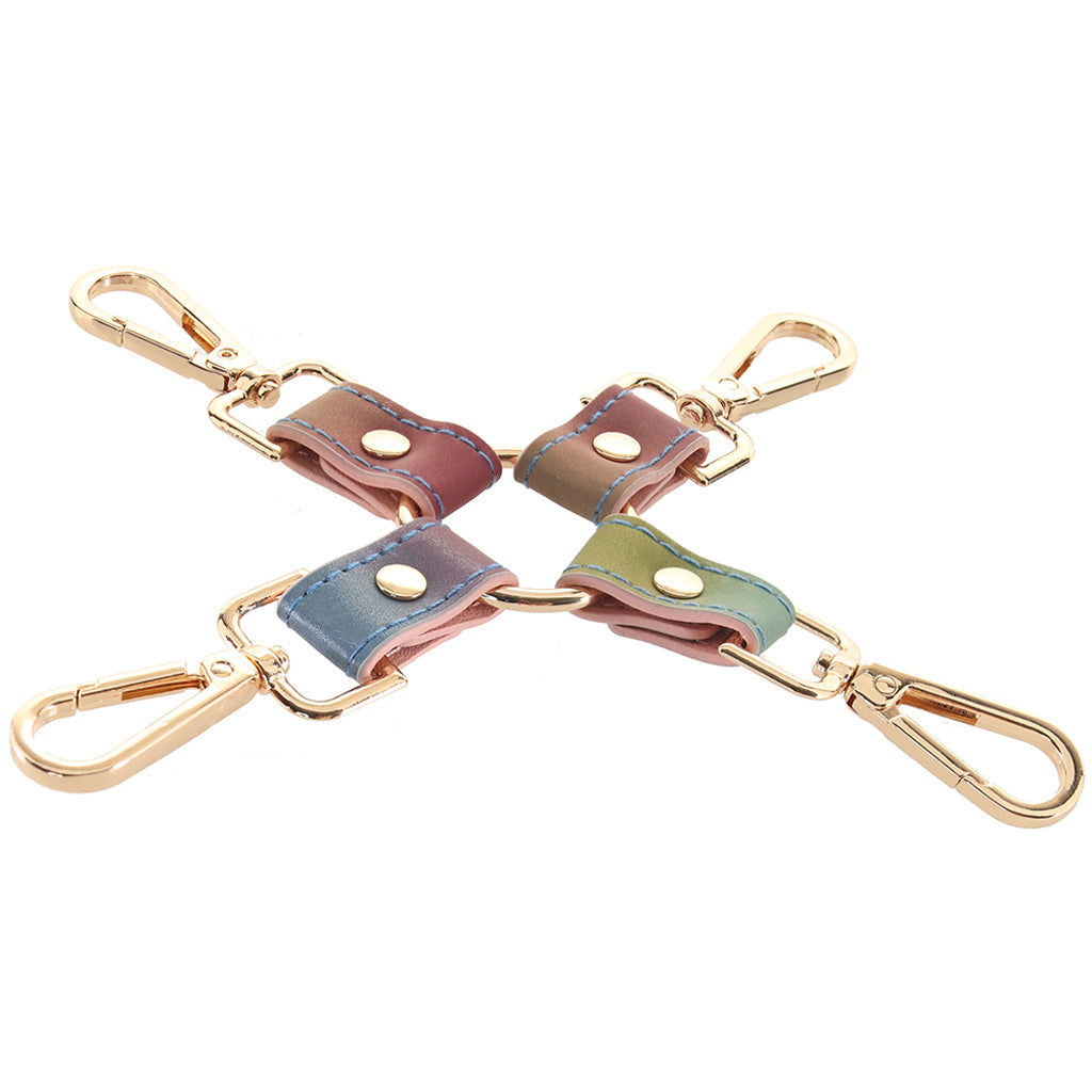 Spectra Rainbow Bondage Hog Tie: Luxury PU Restraint for Dazzling Play