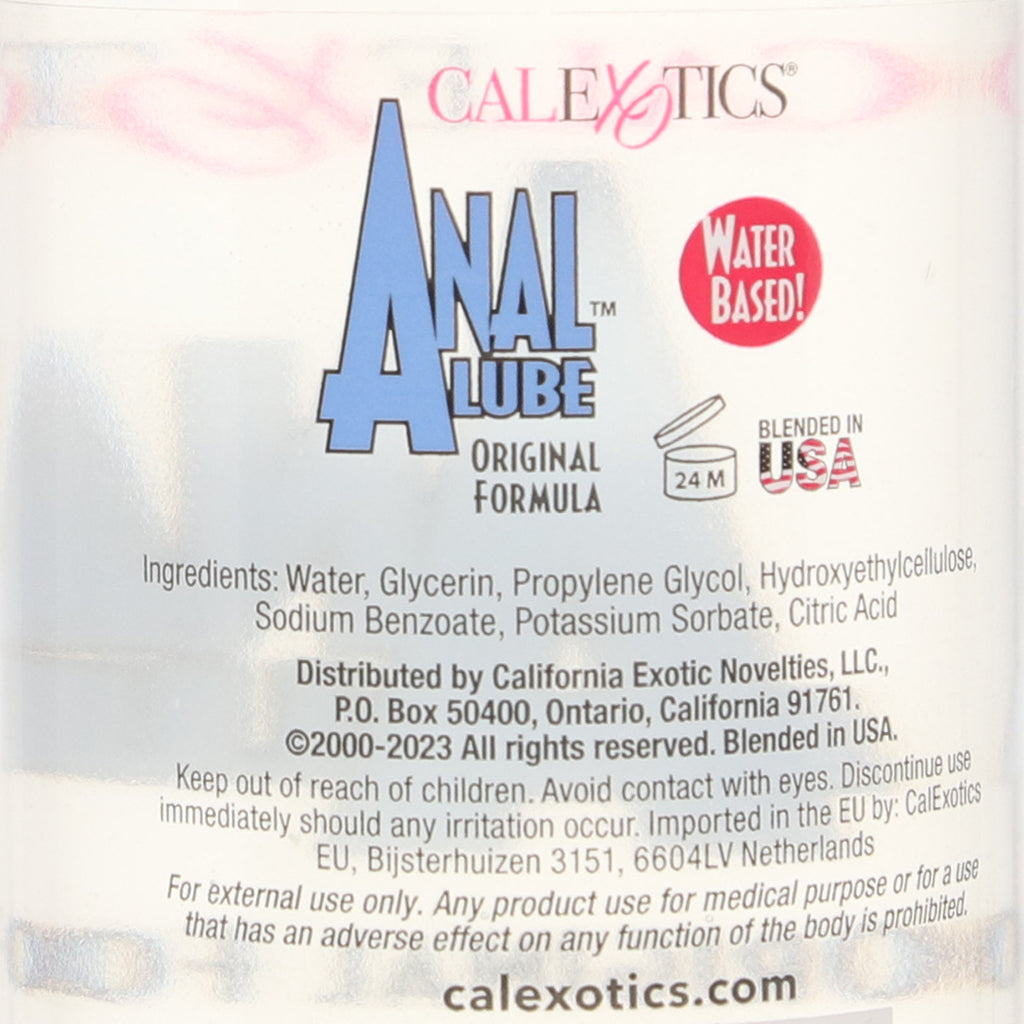 CalExotics Original Anal Water-Based Lubricant | Premium Glide for Deep Pleasure - 6oz/177ml