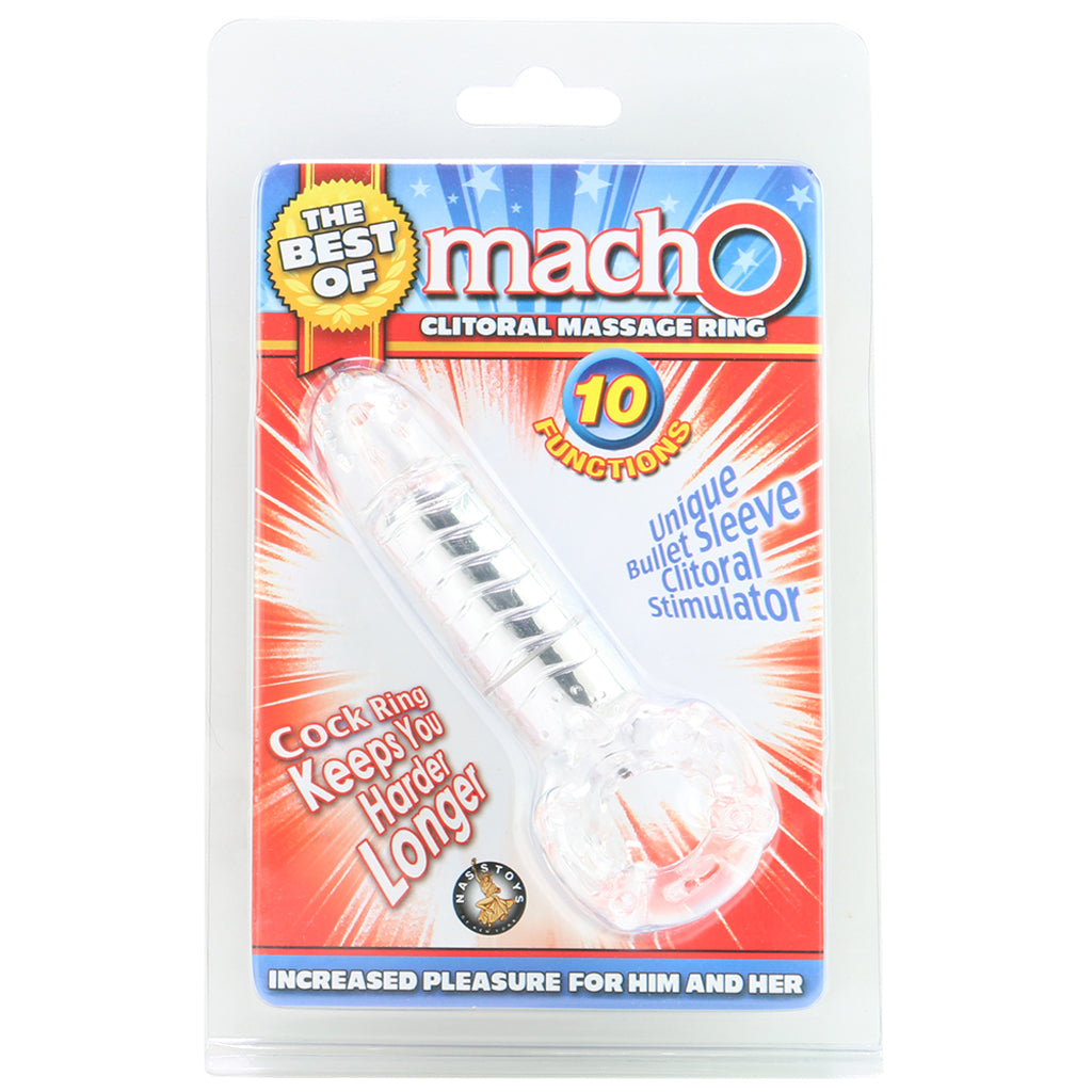 The MachO Collection MachO Clitoral Massage Vibrating Cock Ring in Clear - Vibrators - HoneyHugs Canada (View 6)