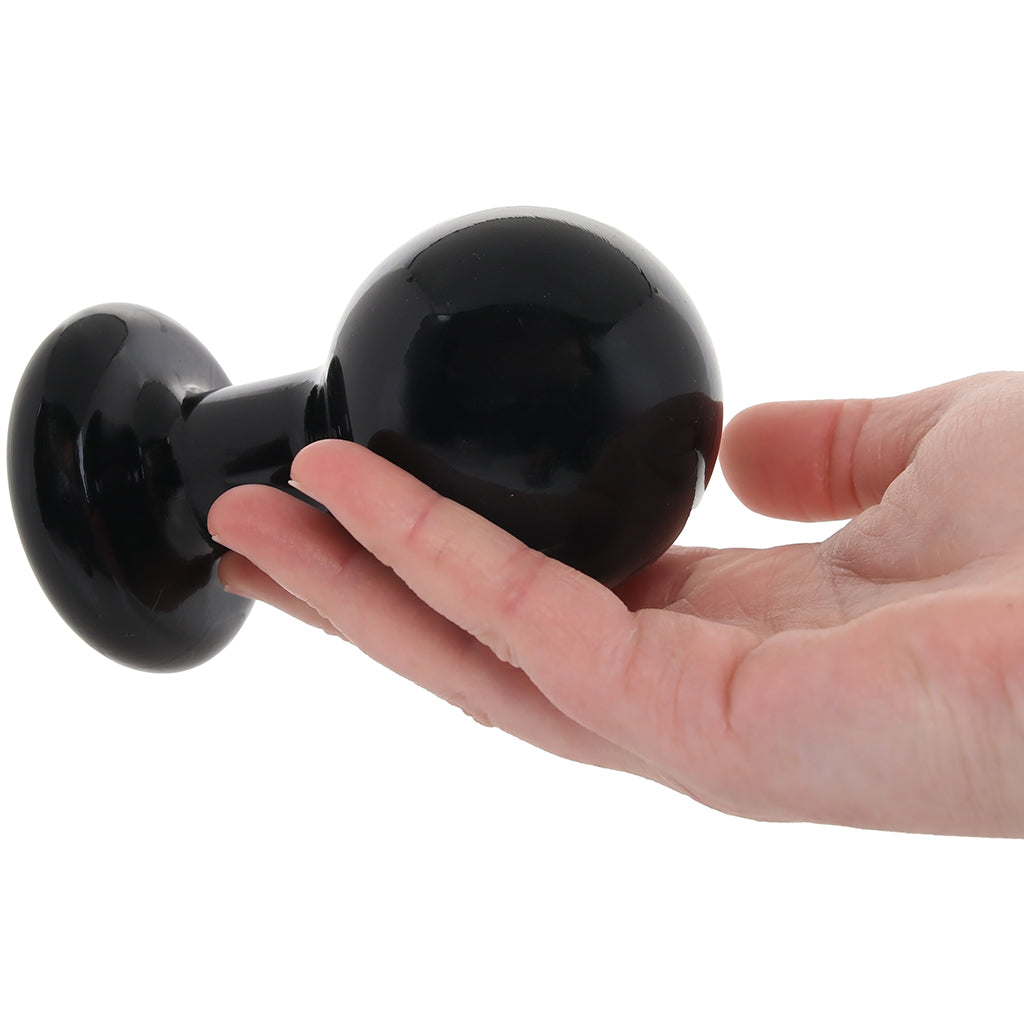 Round Butt Plug Medium in Black