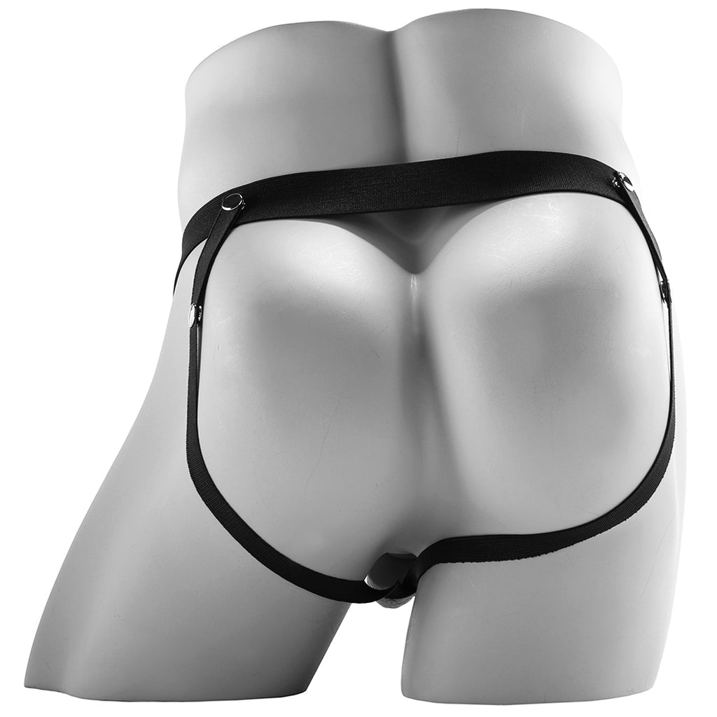 Fetish Fantasy Series 10 Inch Hollow Vibrating Strap-On with Remote in Tan - Vibrators - HoneyHugs Canada (View 5)