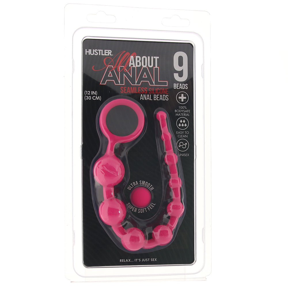 Hustler All About Anal: Seamless Pink Silicone Anal Beads for Sublime Pleasure