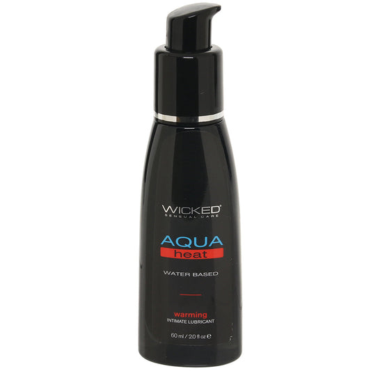 Aqua Lube Aqua Heat Warming Lubricant - Silky, Stimulating, & Stain-Free 2oz/60ml