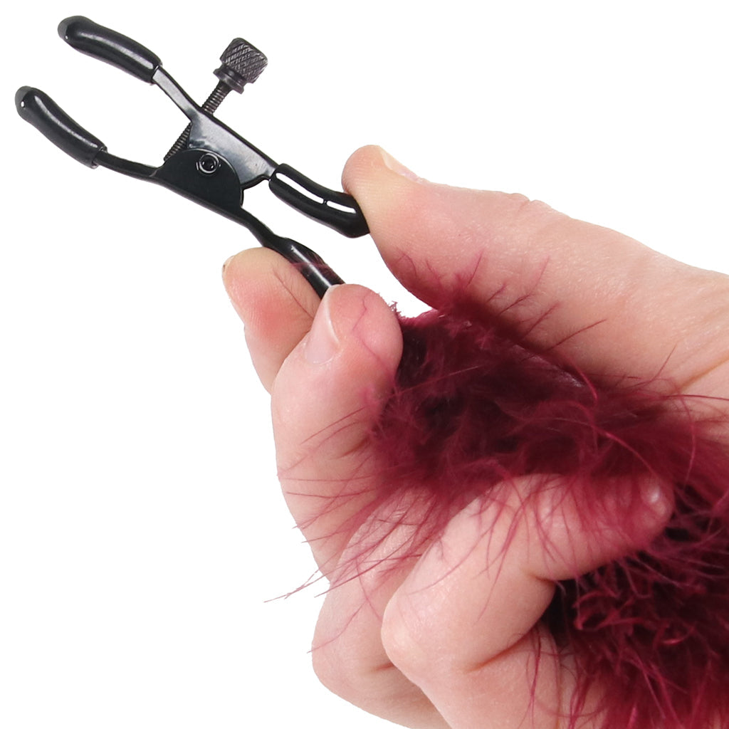 Enchanted Feathered Nipple Clamps – Adjustable Luxury for Intense Pleasure