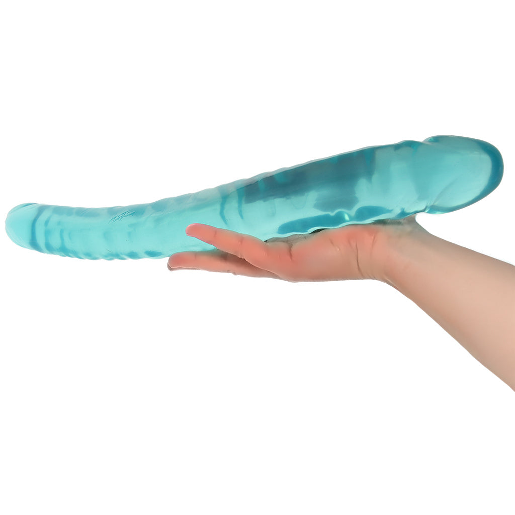 Crystal Jellies 18 Inch Double Dildo in Teal
