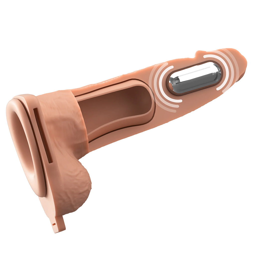Fantasy X-tensions 6 Inch Hollow Strap-On Vibe in Light