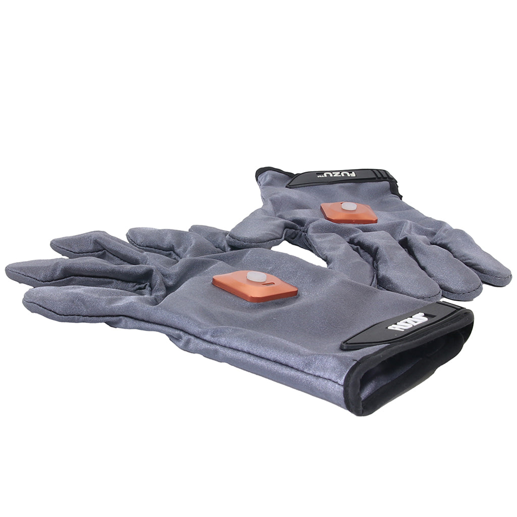Deeva Fuzu Vibrating Large Massage Gloves in Grey - Vibrators - HoneyHugs Canada (View 3)