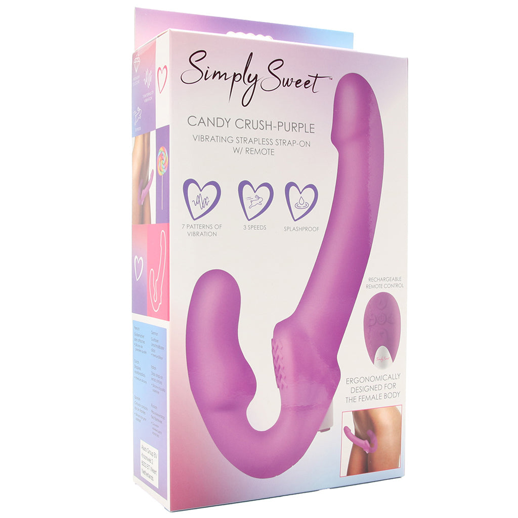 XR Brands Candy Crush Remote Strapless Strap-On Vibe - Vibrators - HoneyHugs Canada (View 6)