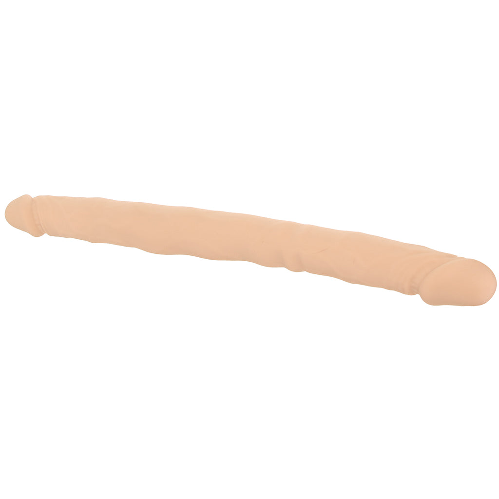 Silicone Studs Bend & Hold 16 Inch Double Dildo in Light