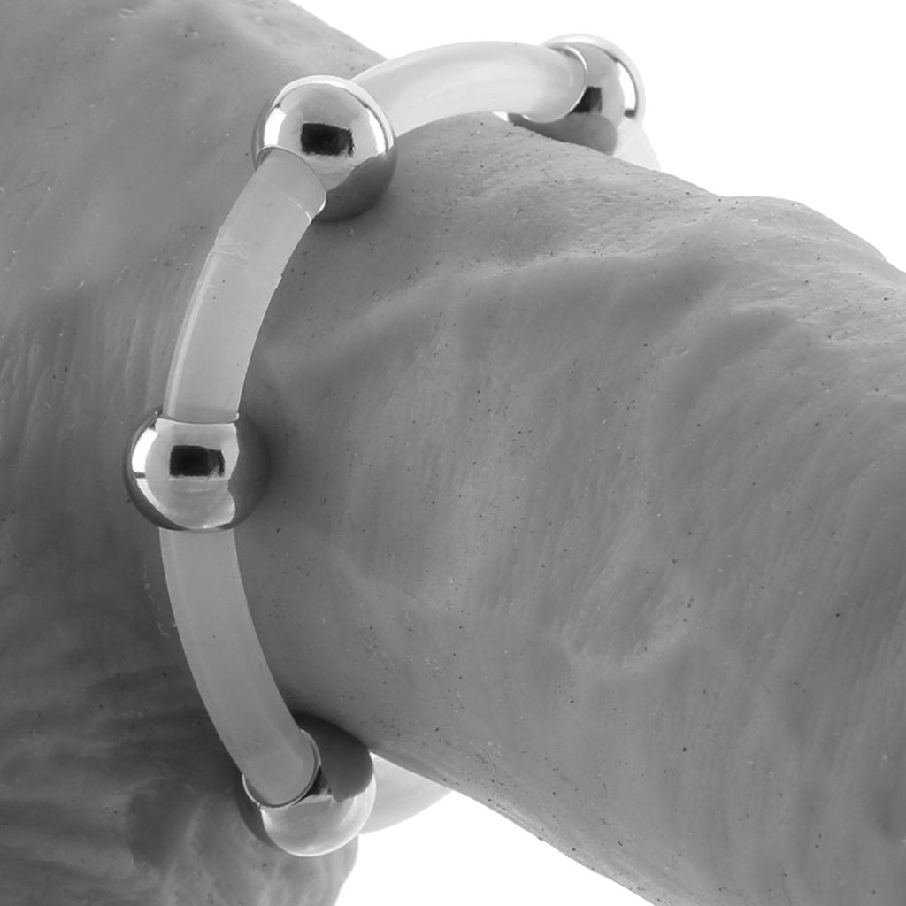 XL Steel Beaded Silicone Rings