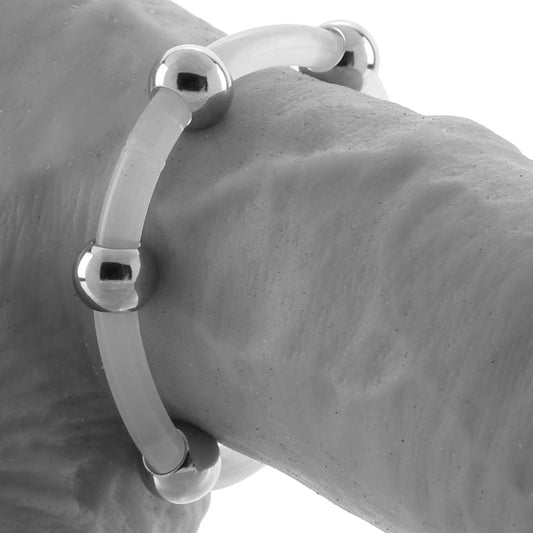 XL Steel Beaded Silicone Rings