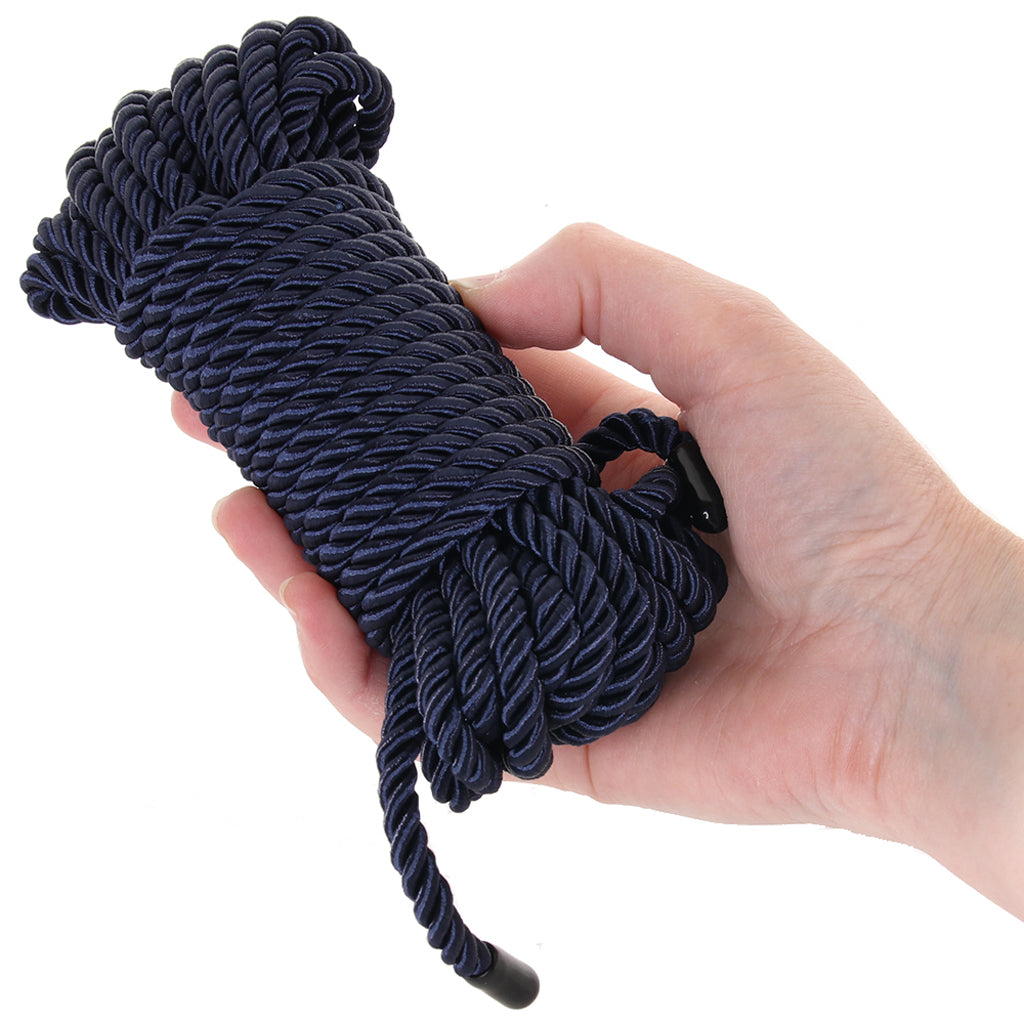 Bondage Couture Luxurious Blue Satin Rope - Velvet-Soft Restraints