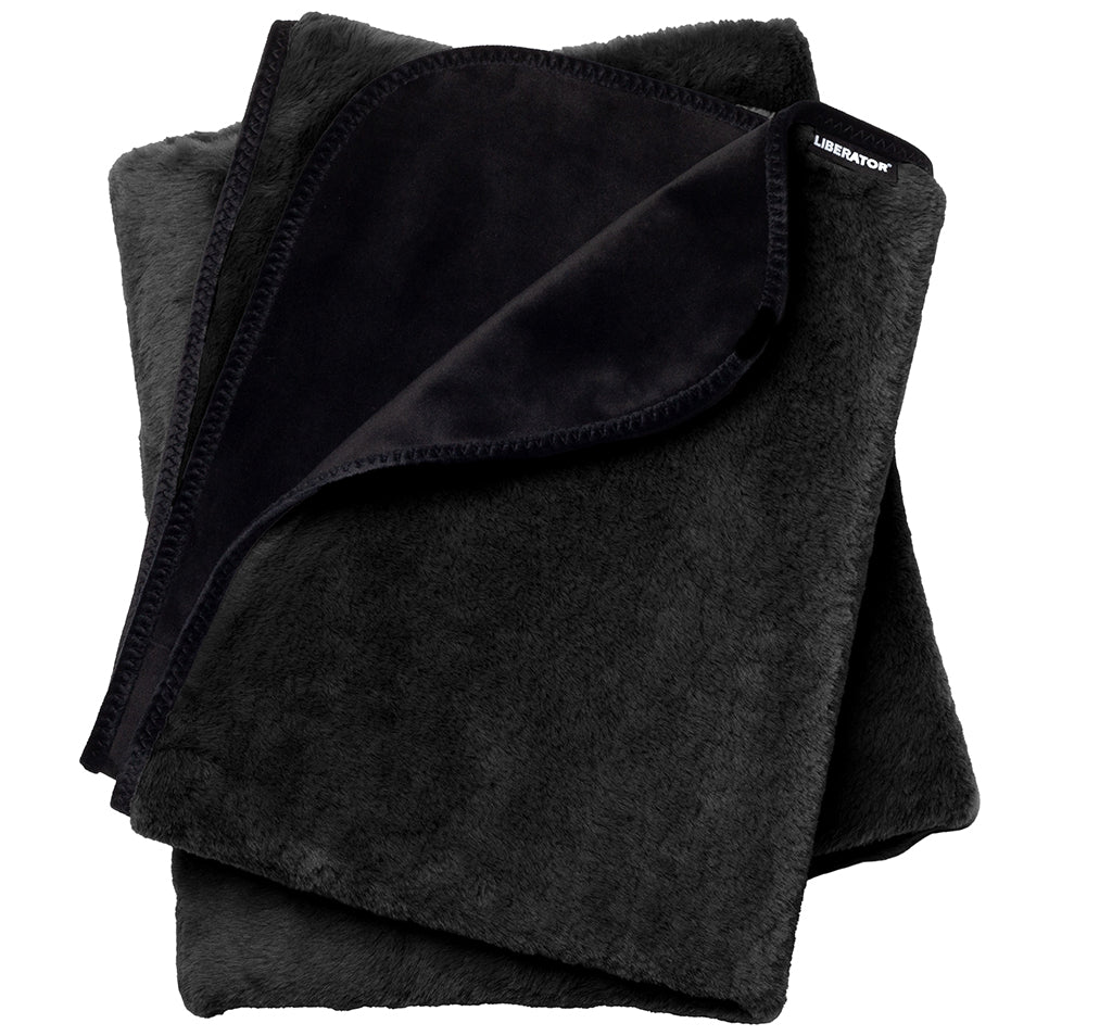 Fascinator Queen Faux Fur Throw in Black