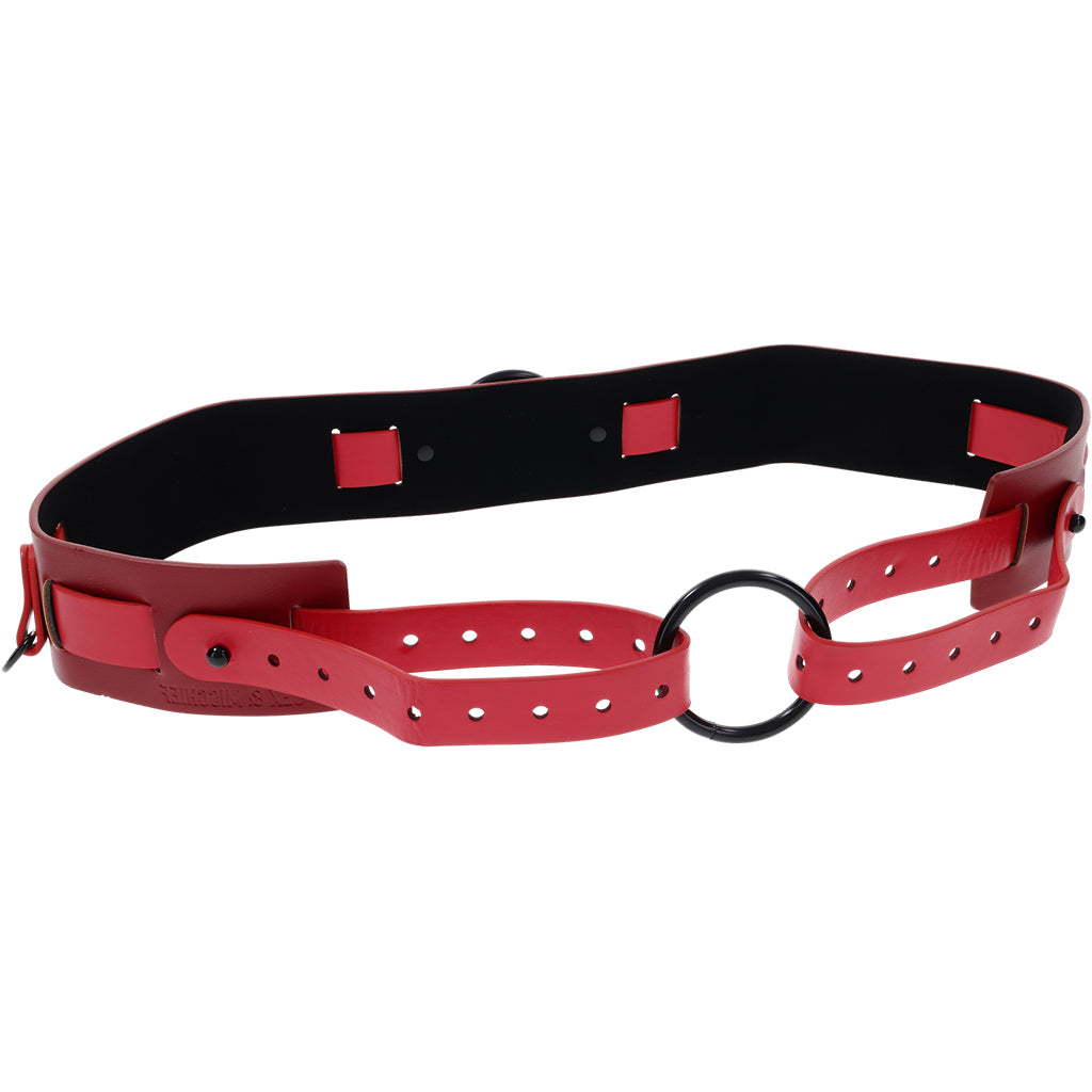 Ex's & Oh's Bound And Belted: Elegant Vegan Leather Waist Restraint for Universal Cuffs