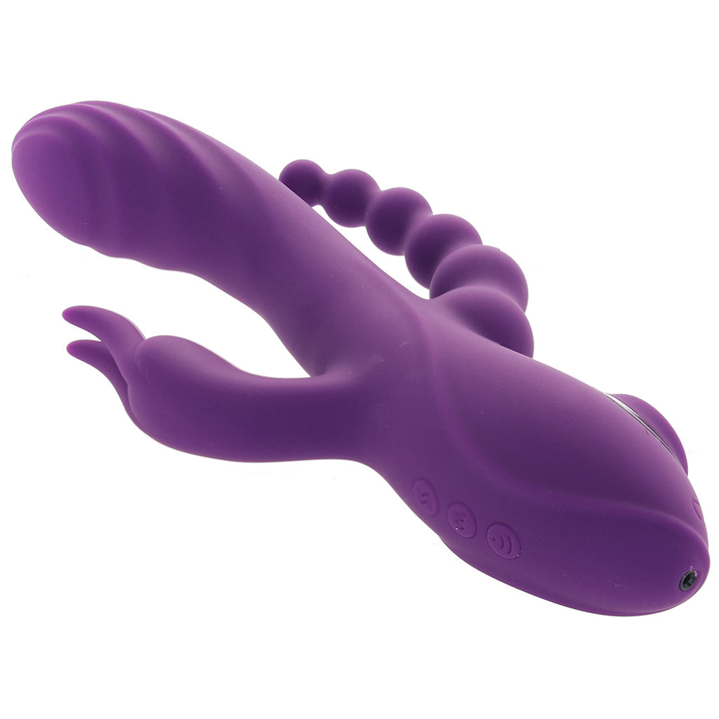 Evolved Novelties Fourgasm Triple Stimulator Sucking Rabbit Vibe - Vibrators - HoneyHugs Canada (View 5)