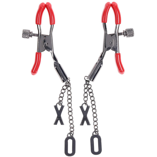 Ex's & Oh's Adjustable Nipple Clamps: Ignite Desire & Sensual Control