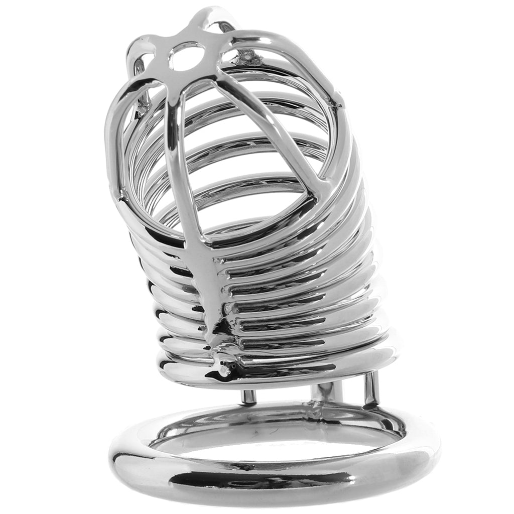 Blue Line Deluxe Silver Steel Chastity Cage – Ultimate Control & Luxury