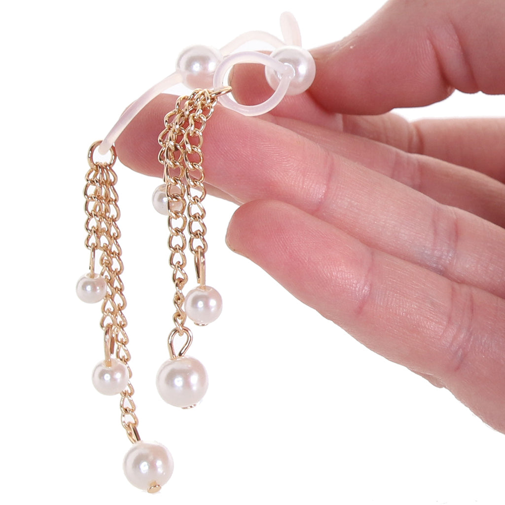 Sex & Mischief Pearl Nipple Ties: Luxurious, Adjustable & Pinch-Free Adornment