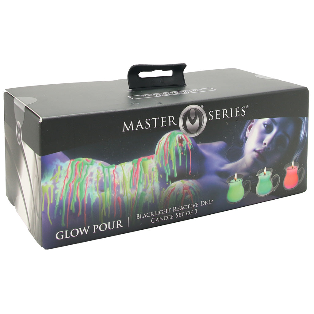 Master Series Erotic Glow Pour UV Drip Candles: Radiant Neon Wax Play