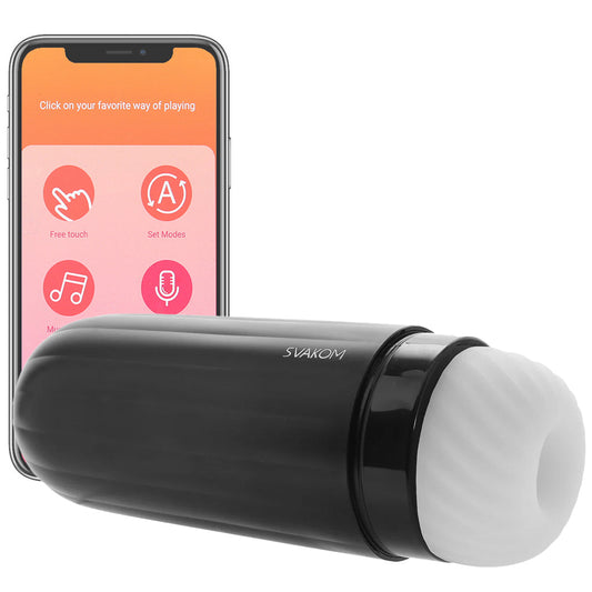 Svakom Sam Neo Interactive Suction & Vibration Masturbator - Vibrators - HoneyHugs Canada