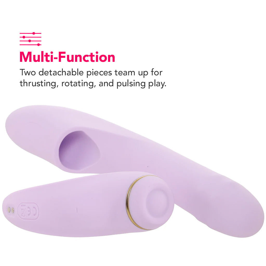 DuoGlow Thrusting Beaded Vibe with Pulsing Stimulator