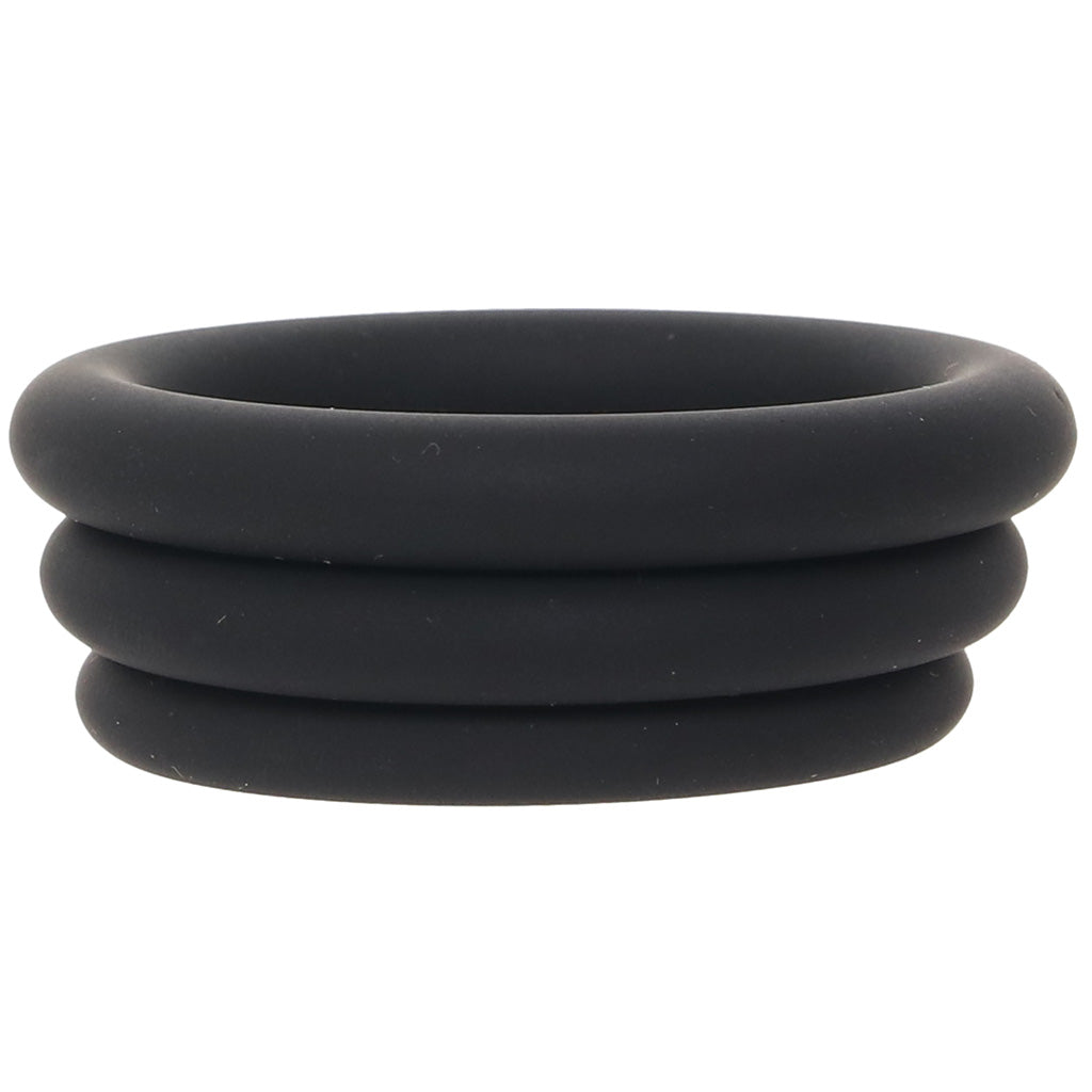 LEVELZ 3 Piece Classic Cock Ring Set in L-XXL