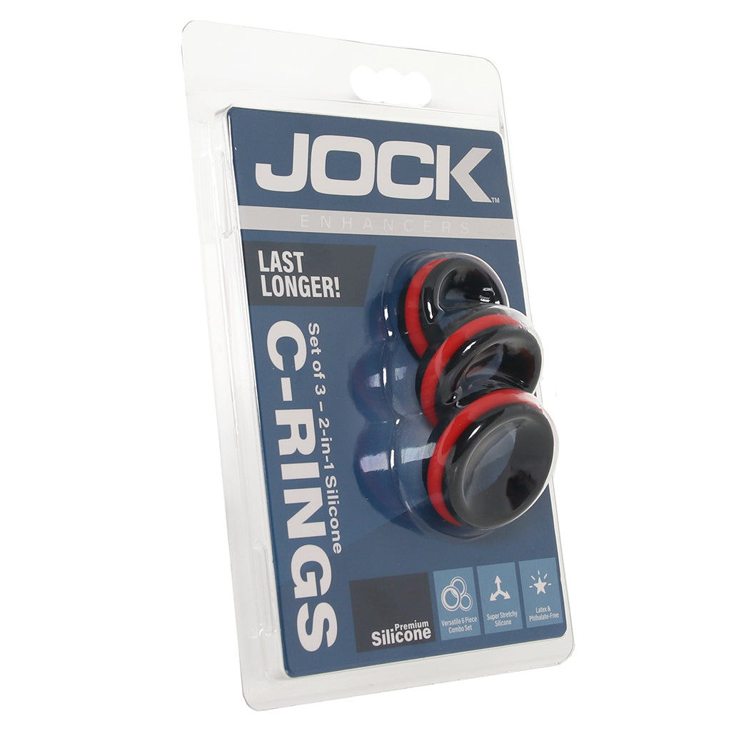 Elevate Your Experience: JOCK Enhancers 2-in-1 Silicone C-Ring Set for Personalized Pleasure