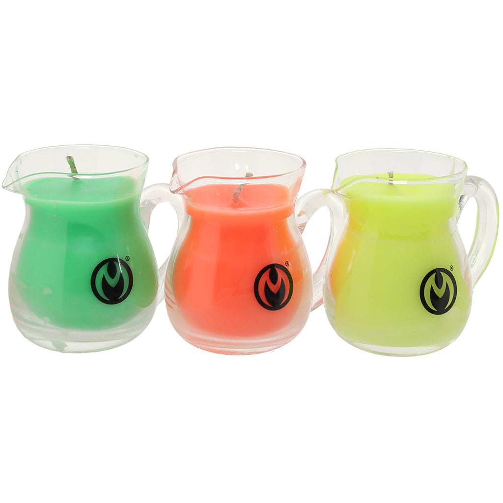 Master Series Erotic Glow Pour UV Drip Candles: Radiant Neon Wax Play
