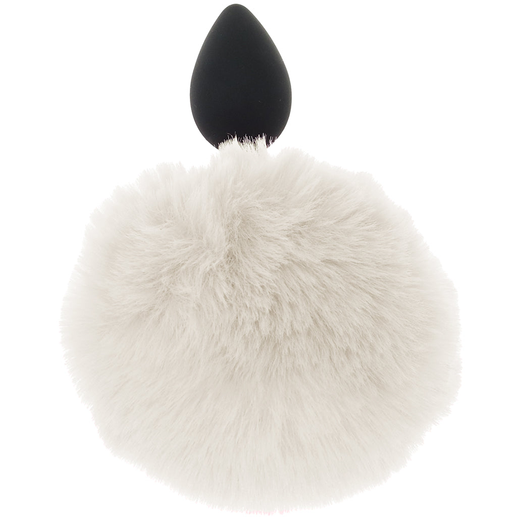 Tailz Fluffy Bunny Tail Silicone Plug in White