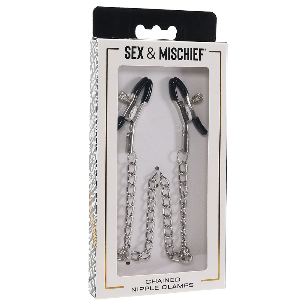 Sex & Mischief Chained Nipple Clamps: Adjustable Luxury for Intense Sensation