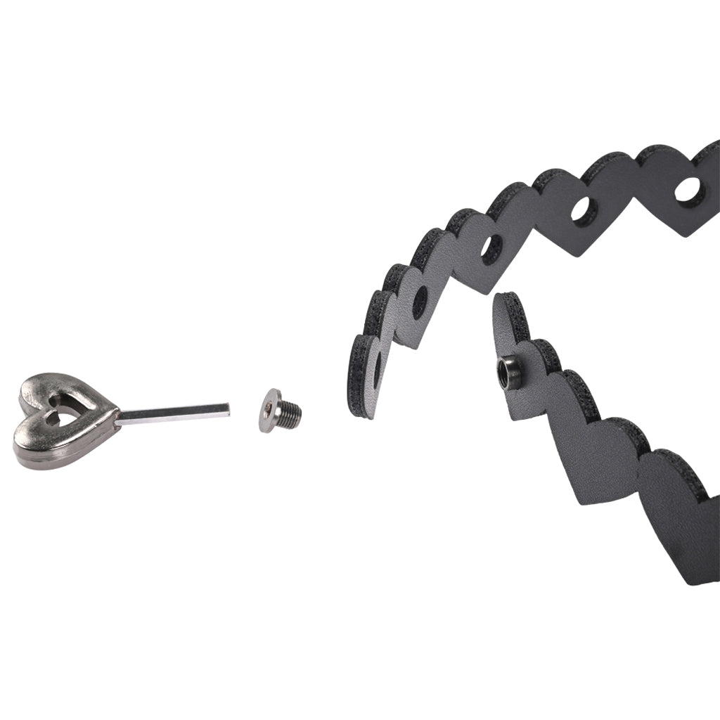 Sex & Mischief Locking Heart Day Collar | Seductive Black Choker Necklace
