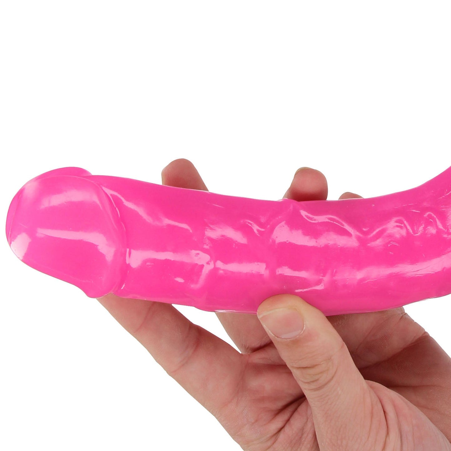 RealRock Glow In The Dark 15 Inch Double Dildo in Pink