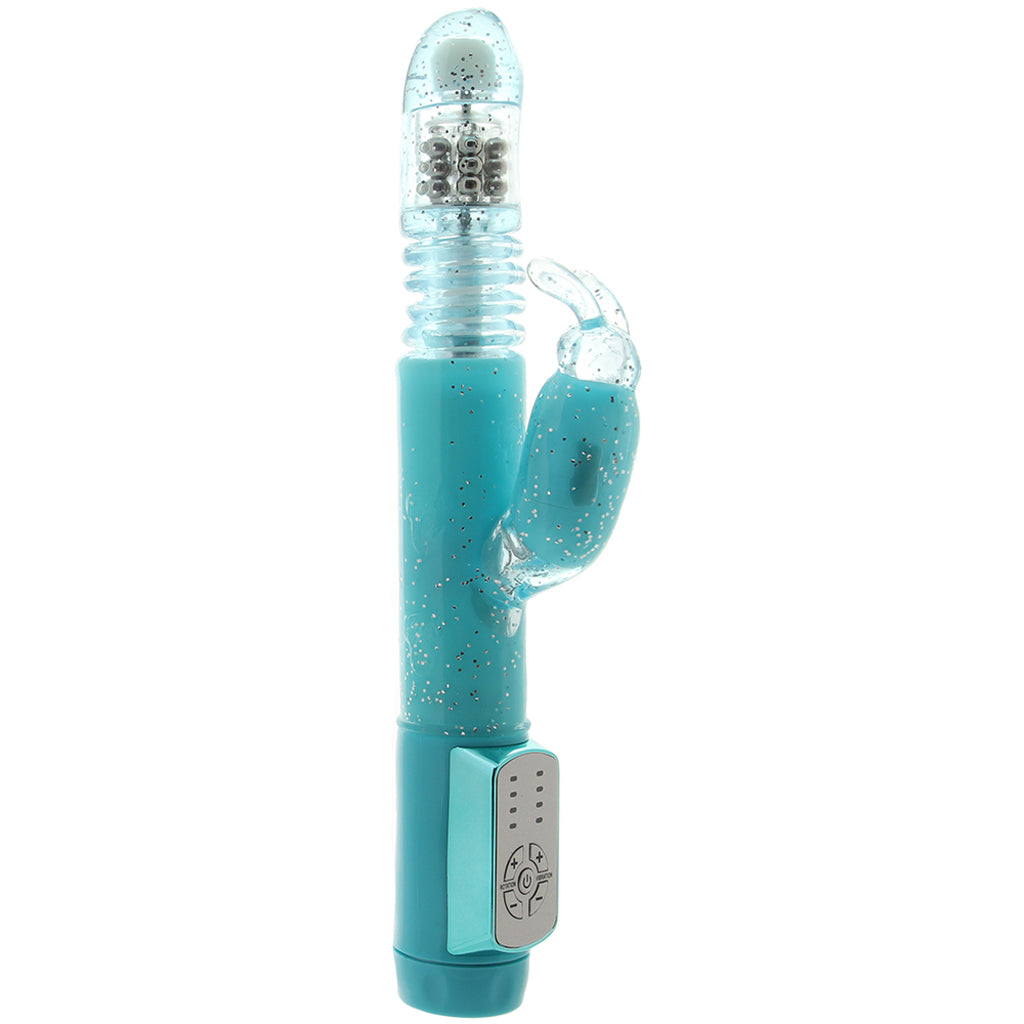 CalExotics Dazzle Xtreme Thruster Rabbit Vibe in Teal - Vibrators - HoneyHugs Canada