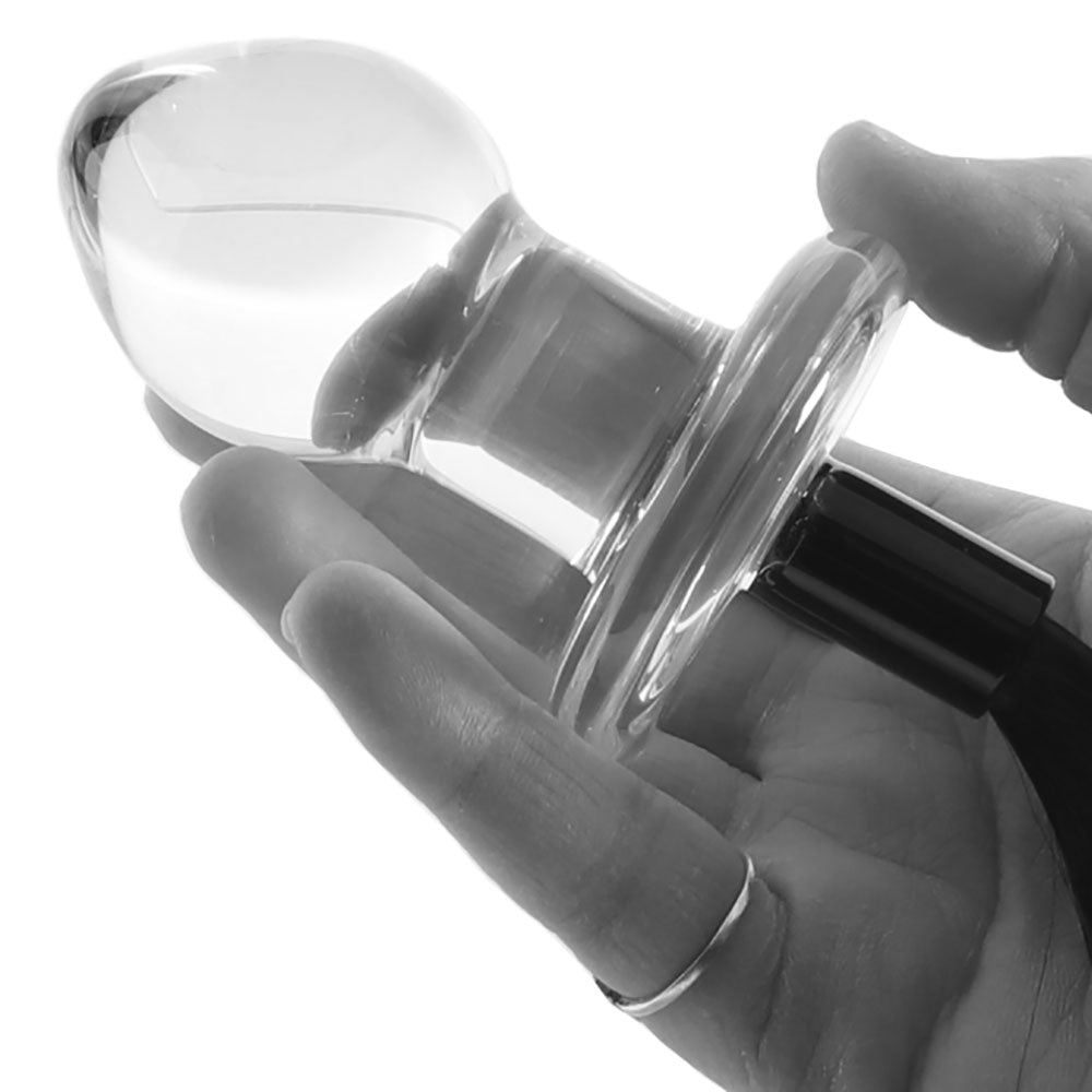 gläs Horse Tail Butt Plug: Seductive Pyrex Glass Anal Toy with Extra Long Tail