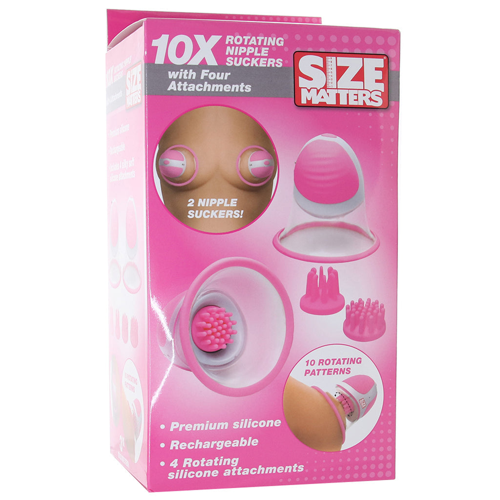 Discover Divine Sensation: Size Matters Rotating Nipple Suckers - Pink Edition