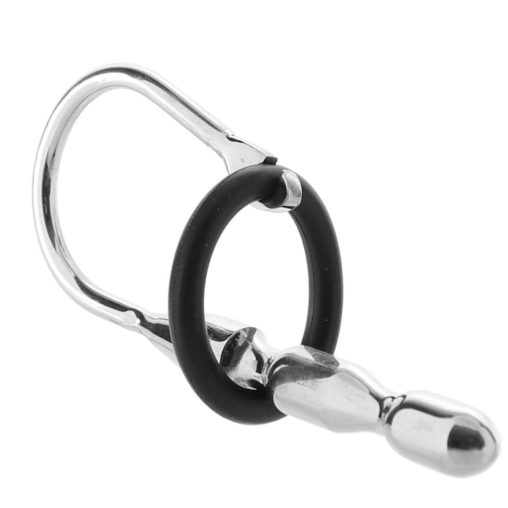 Ouch! 10mm Polished Steel Urethral Sounding Plug with Dual Silicone Rings | Premium Internal Sensation