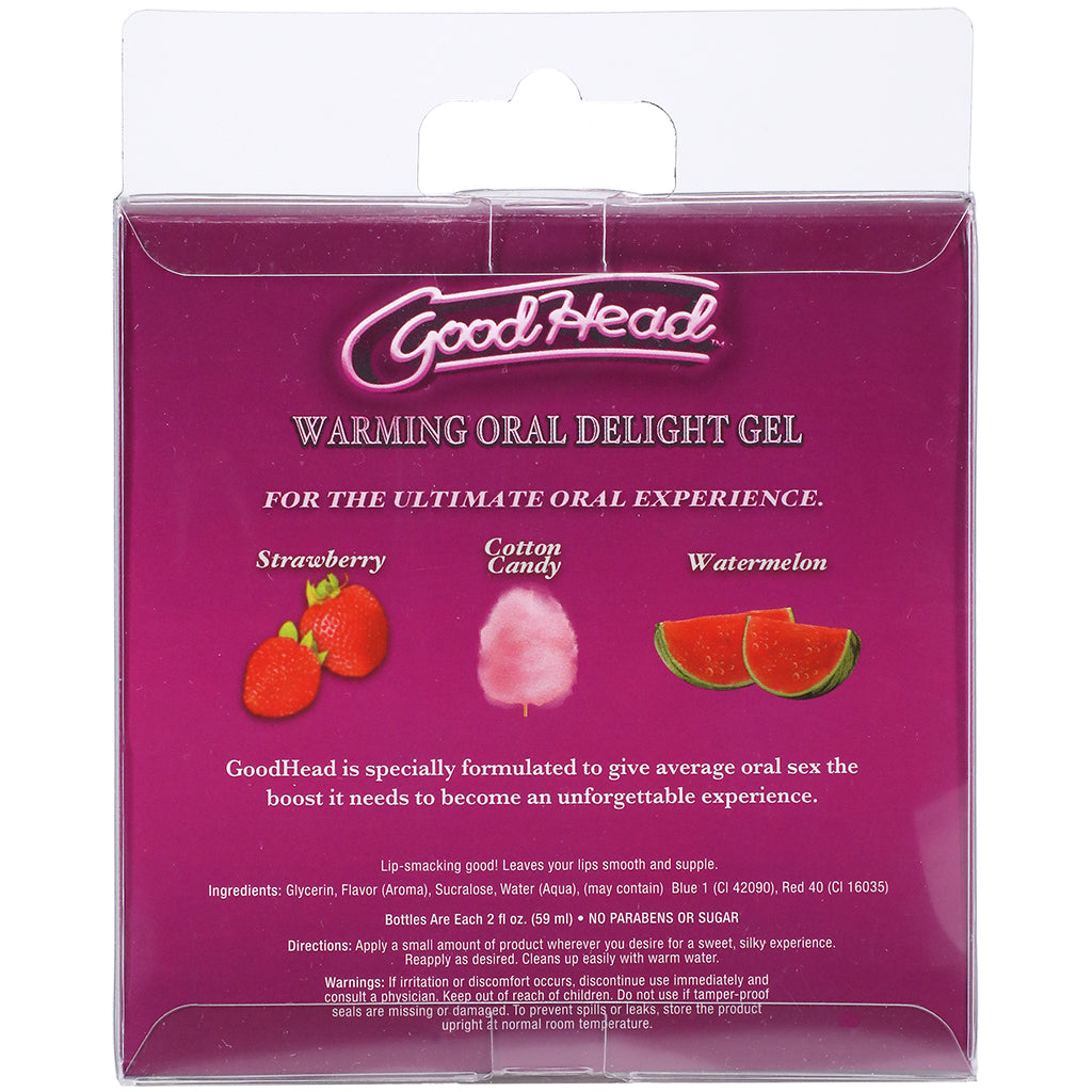 GoodHead Warming Head Oral Delight Gel 3 Pack in 2oz x 3