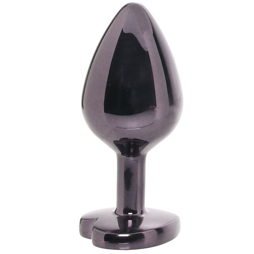 Jewel Black Diamond Heart Plug in Large