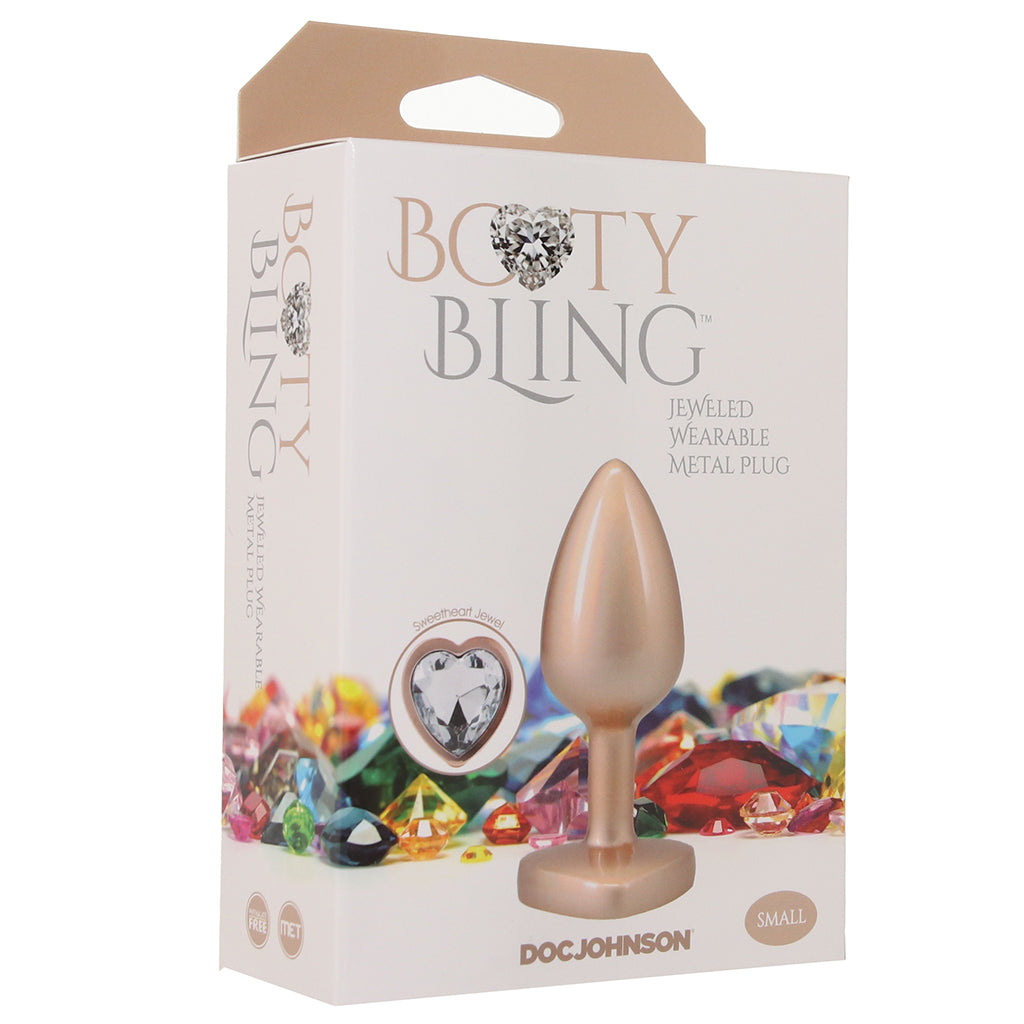 Booty Bling Gold Metal Jewelled Butt Plug in Small