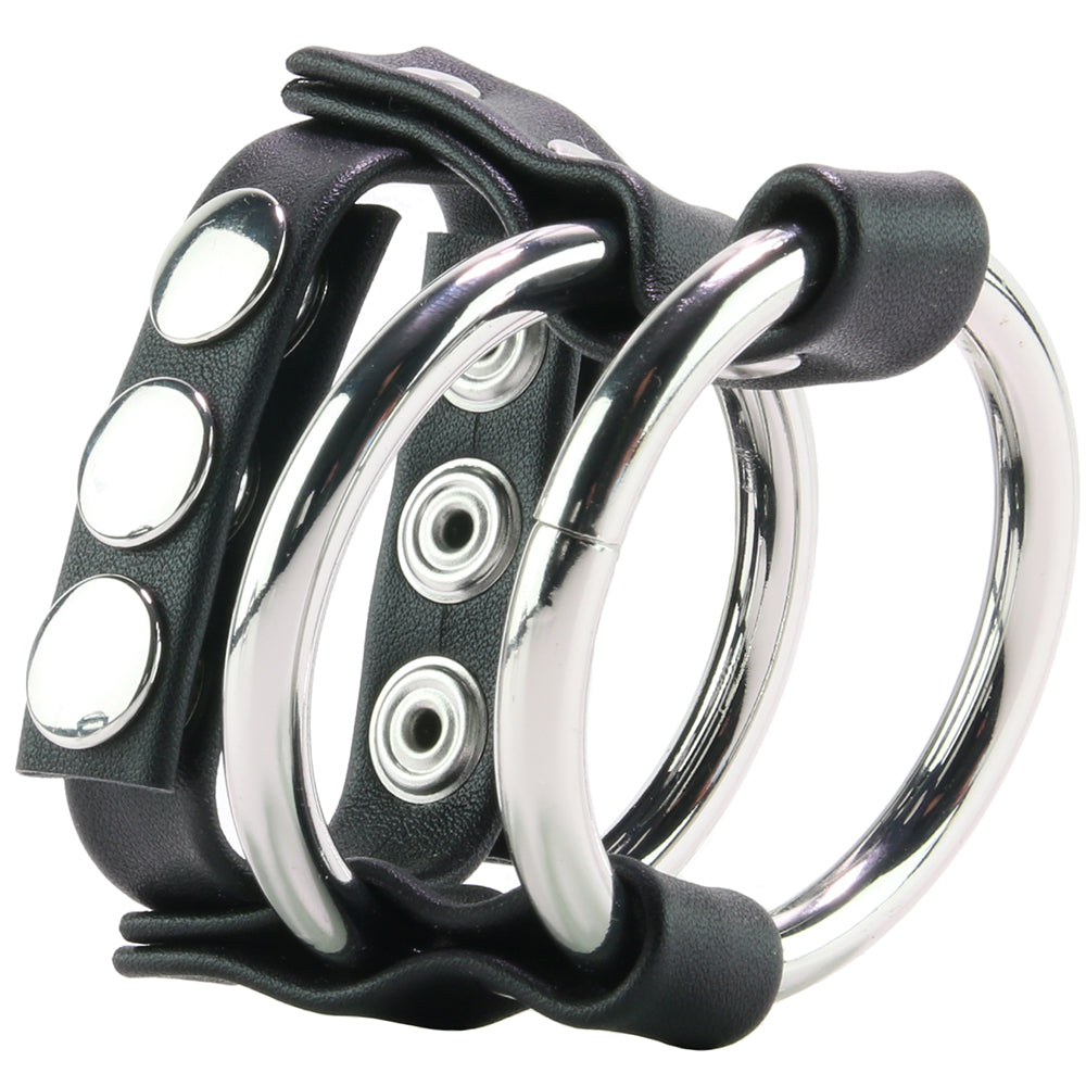 Blueline Men: Double Metal C-Ring with Adjustable Ball Strap | Luxury Control