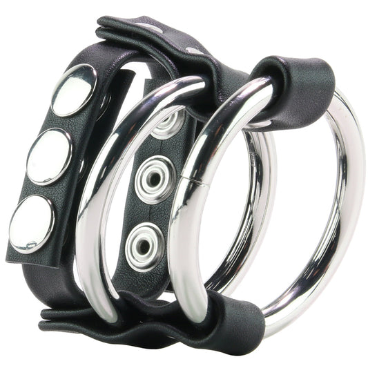 Blueline Men: Double Metal C-Ring with Adjustable Ball Strap | Luxury Control