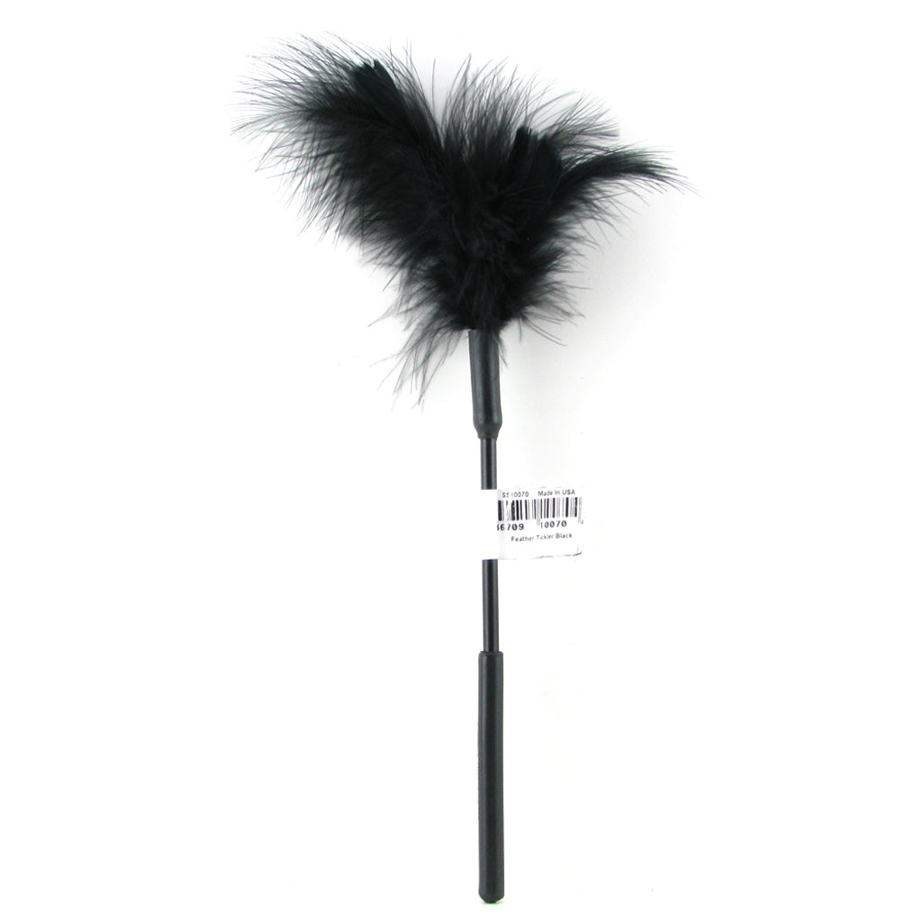 Feather Tickler 7 Inch Black - Luxurious Sensual Tease & Thrill by Sex & Mischief