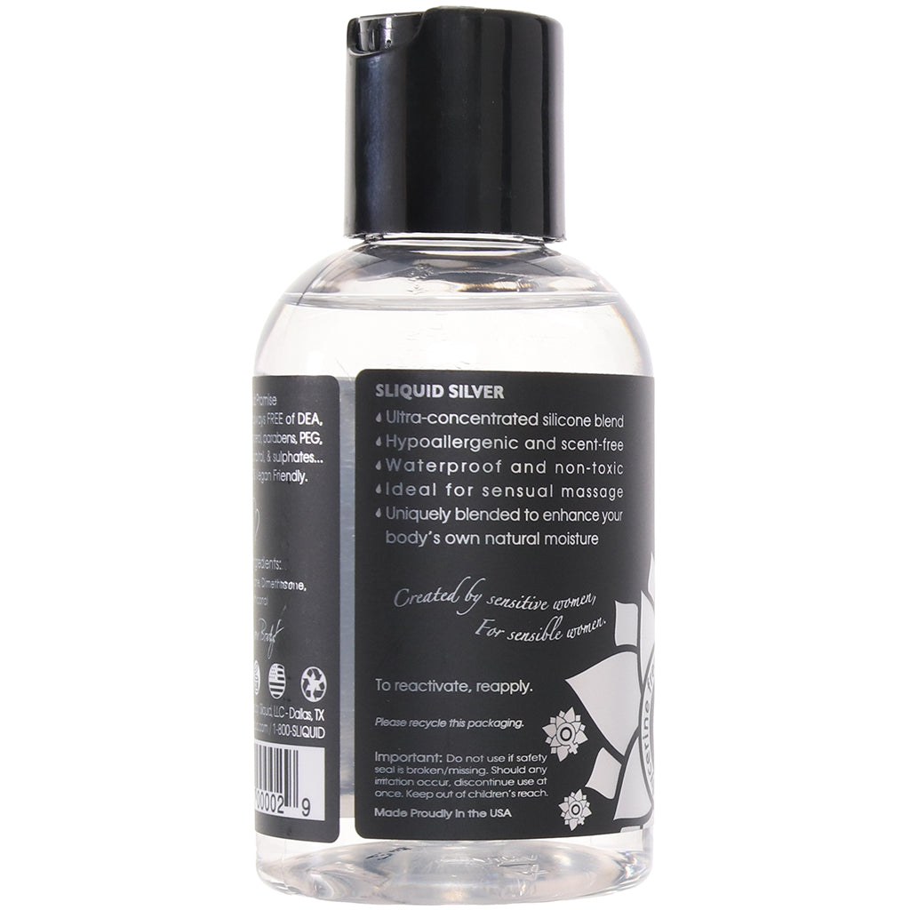 Silver Silicone Intimate Lubricant in 4.2oz/125ml