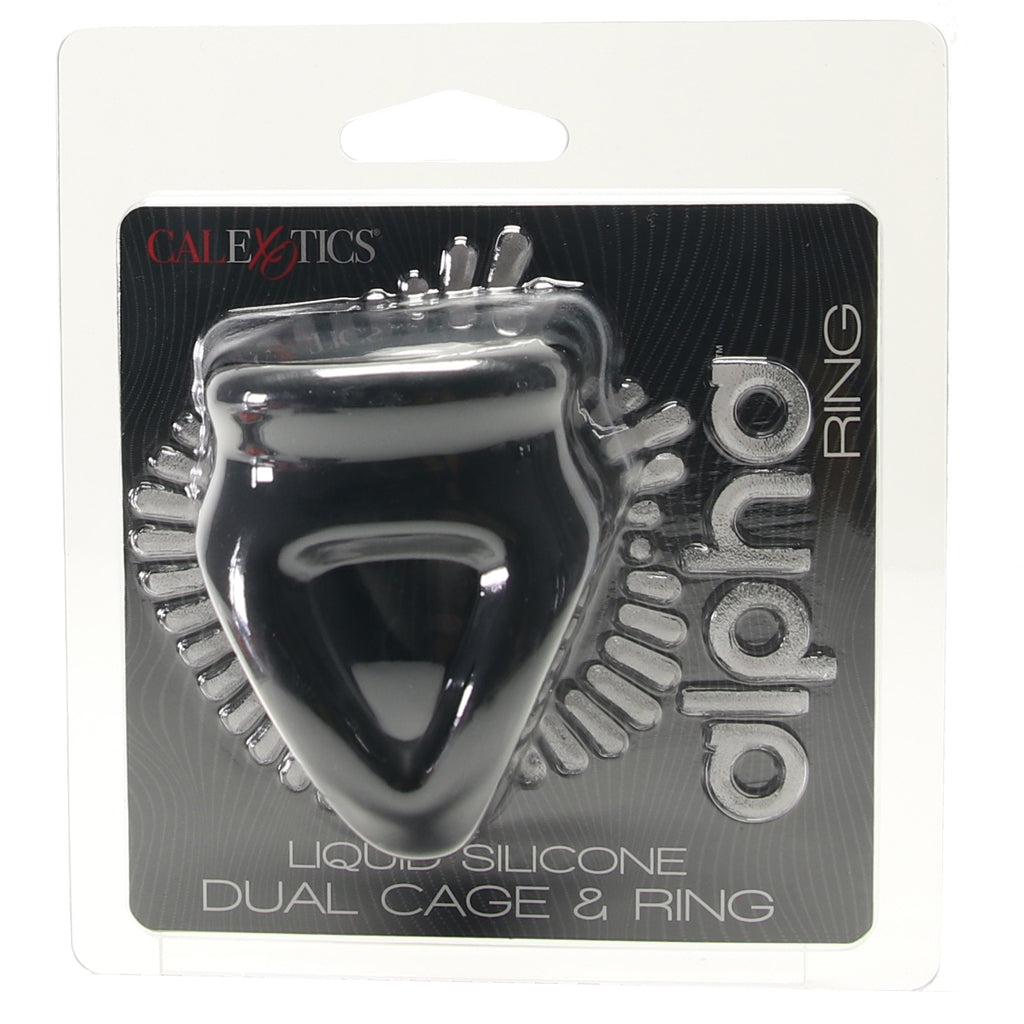 CalExotics Alpha Dual Liquid Silicone Cage & Ring: Elevate Pleasure & Prolong Stamina