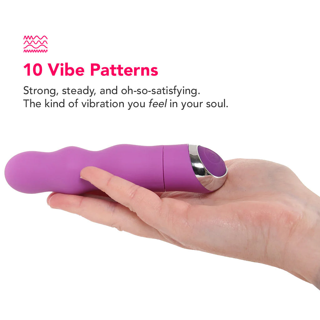 Classic Chic 8 Function Classic Chic Wave Vibe in Purple - Vibrators - HoneyHugs Canada (View 4)