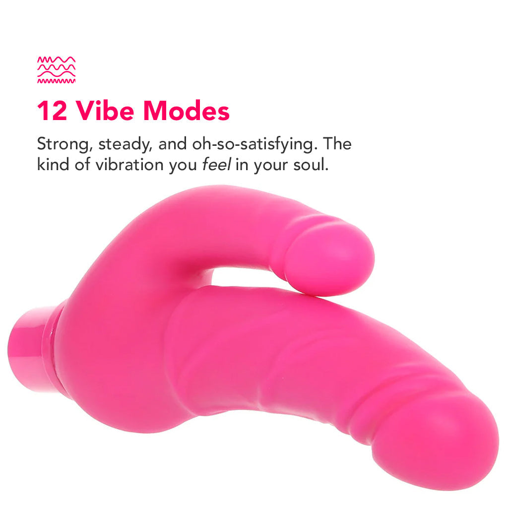 Power Stud Rechargeable Over & Under Vibe in Pink