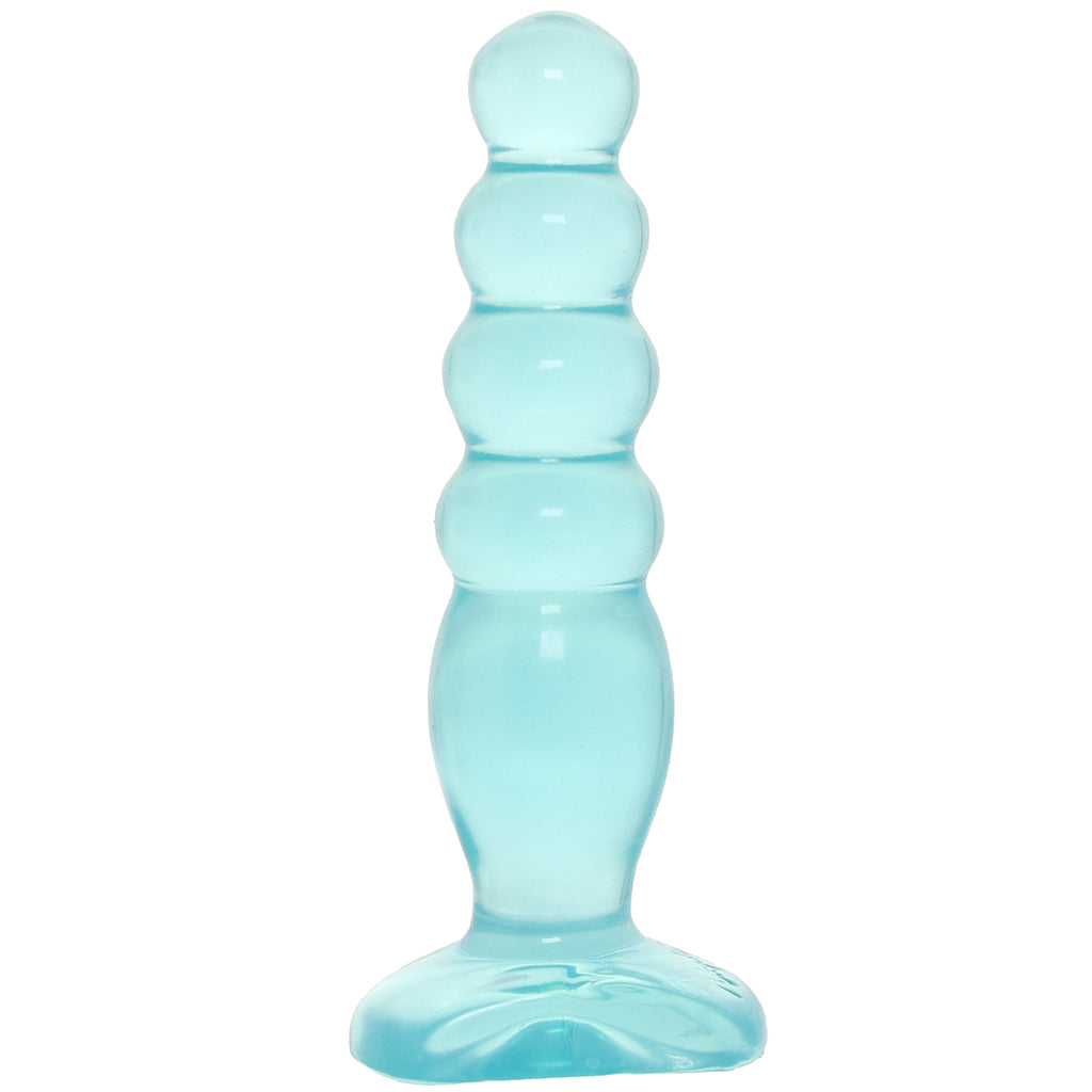 Crystal Jellies Beaded Anal Delight Dildo in Teal