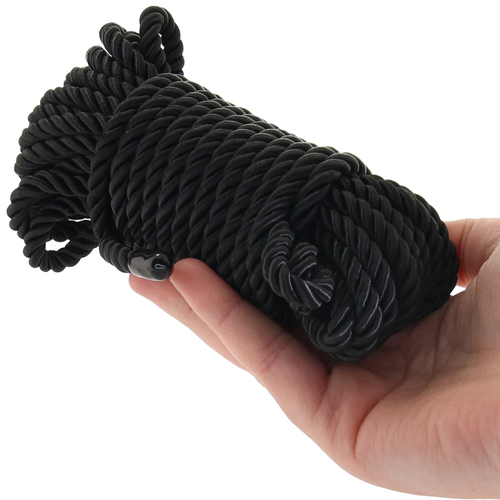 Bondage Couture Black Soft Poly Rope - 25ft Luxurious Restraint