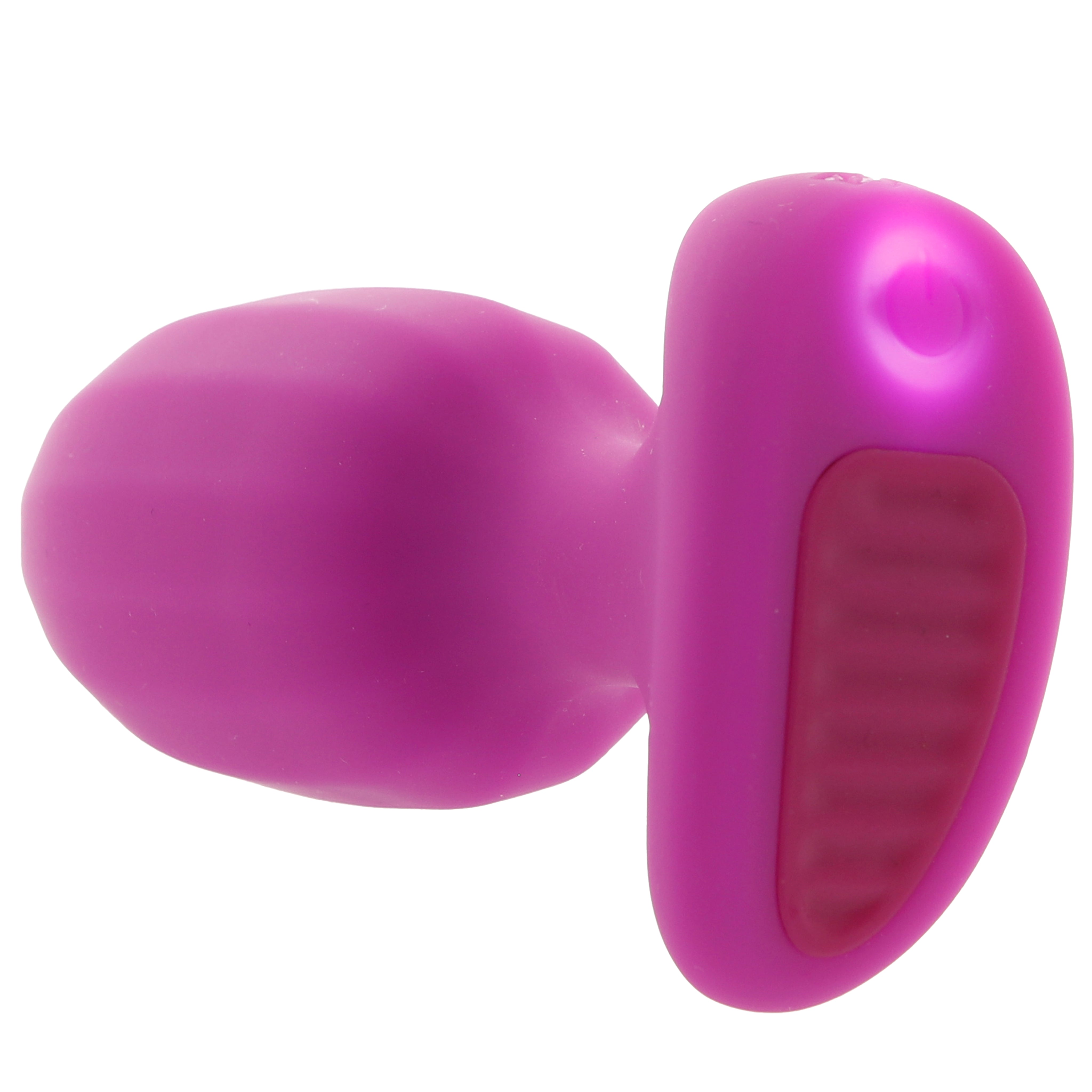 Bang! Ribbed Vibrating Silicone Butt Plug in Purple